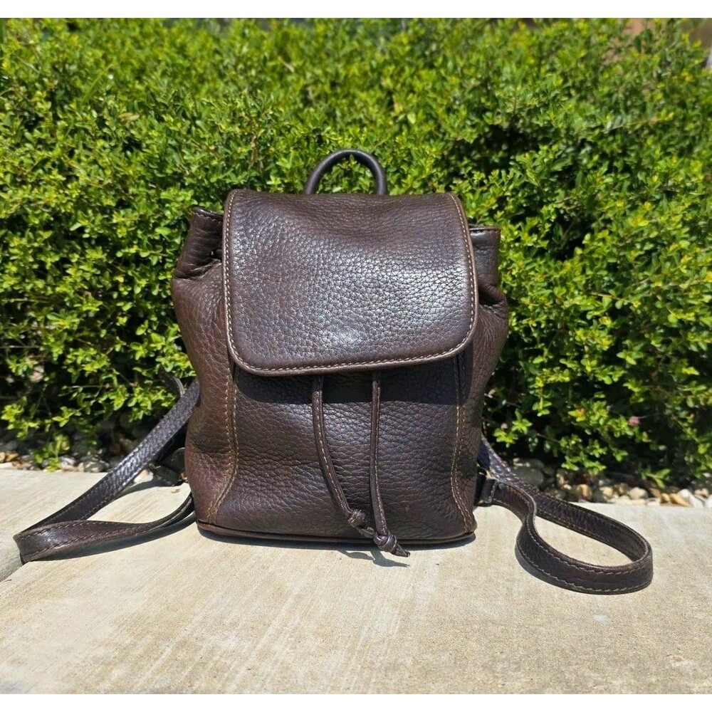 Vintage Coach 4925 Pebbled Leather Mini Backpack - Brown Color - Made in USA